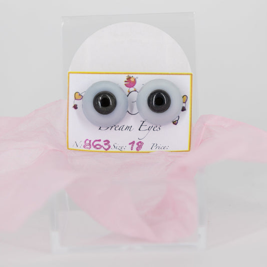 18mm Dark Grey Carola Carolls Resin Eyes - #863 - Create A Little Magic (Pty) Ltd