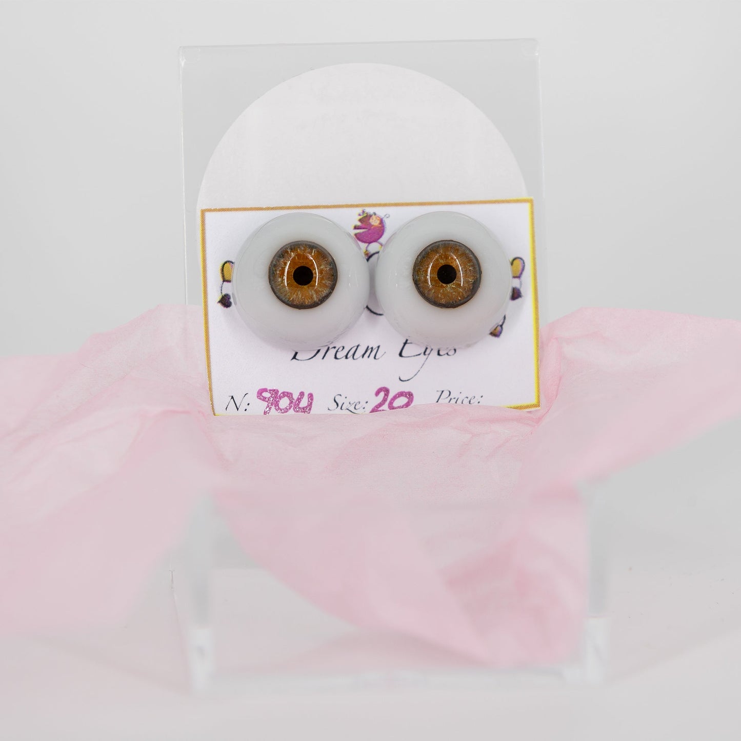 20mm Honey Brown Carola Carolls Resin Eyes - #904 - Create A Little Magic (Pty) Ltd