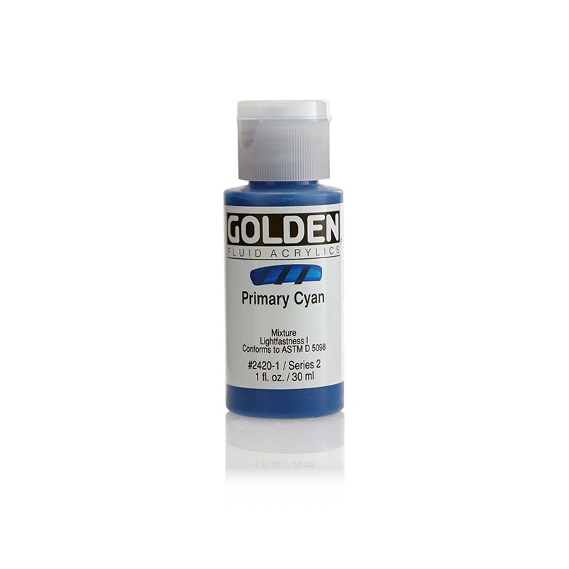 Golden Fluid Acrylics - Primary Cyan - 30ml - Create A Little Magic (Pty) Ltd