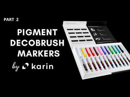 Karin PIGMENT DecoBrush Violet-Blue Colours Collection - 12 pc Set