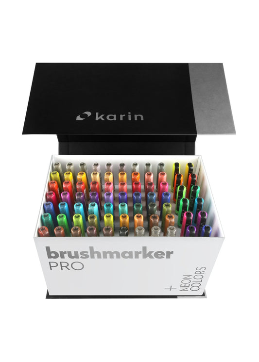 Karin Brushmarker PRO - Mega Box PLUS - 72 Colours + 3 Blender Set - Create A Little Magic (Pty) Ltd