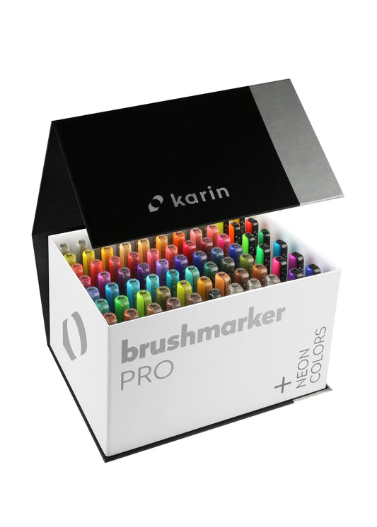 Karin Brushmarker PRO - Mega Box PLUS - 72 Colours + 3 Blender Set - Create A Little Magic (Pty) Ltd