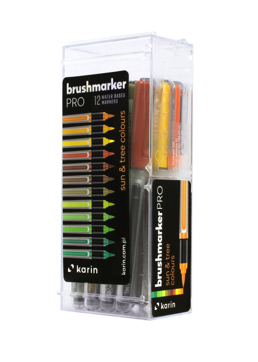 Karin Brushmarker PRO - Sun and Tree Colours - 12 Colours - Create A Little Magic (Pty) Ltd