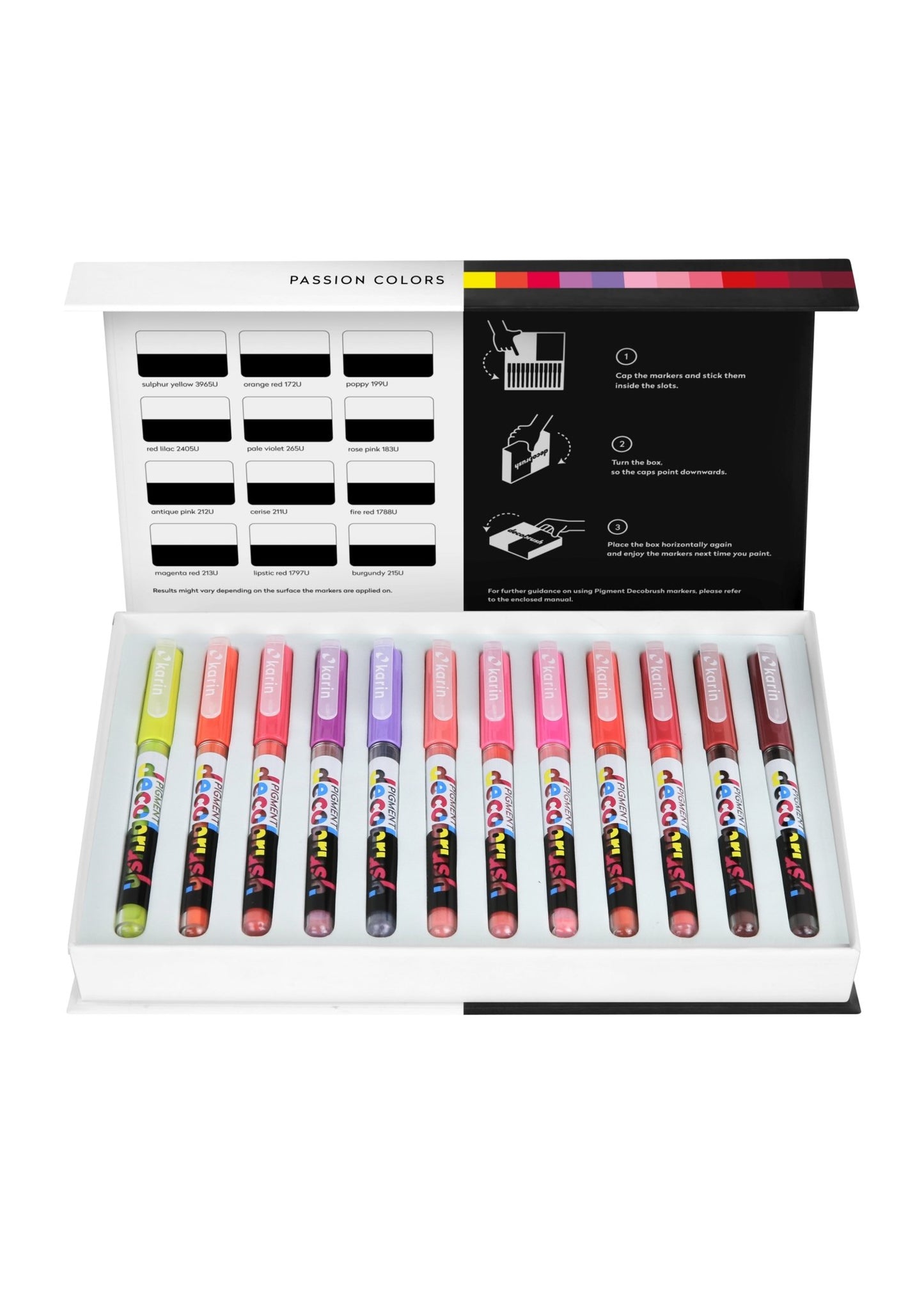 Karin DecoBrush Passion Colours Collection - 12 pc Set - Create A Little Magic (Pty) Ltd