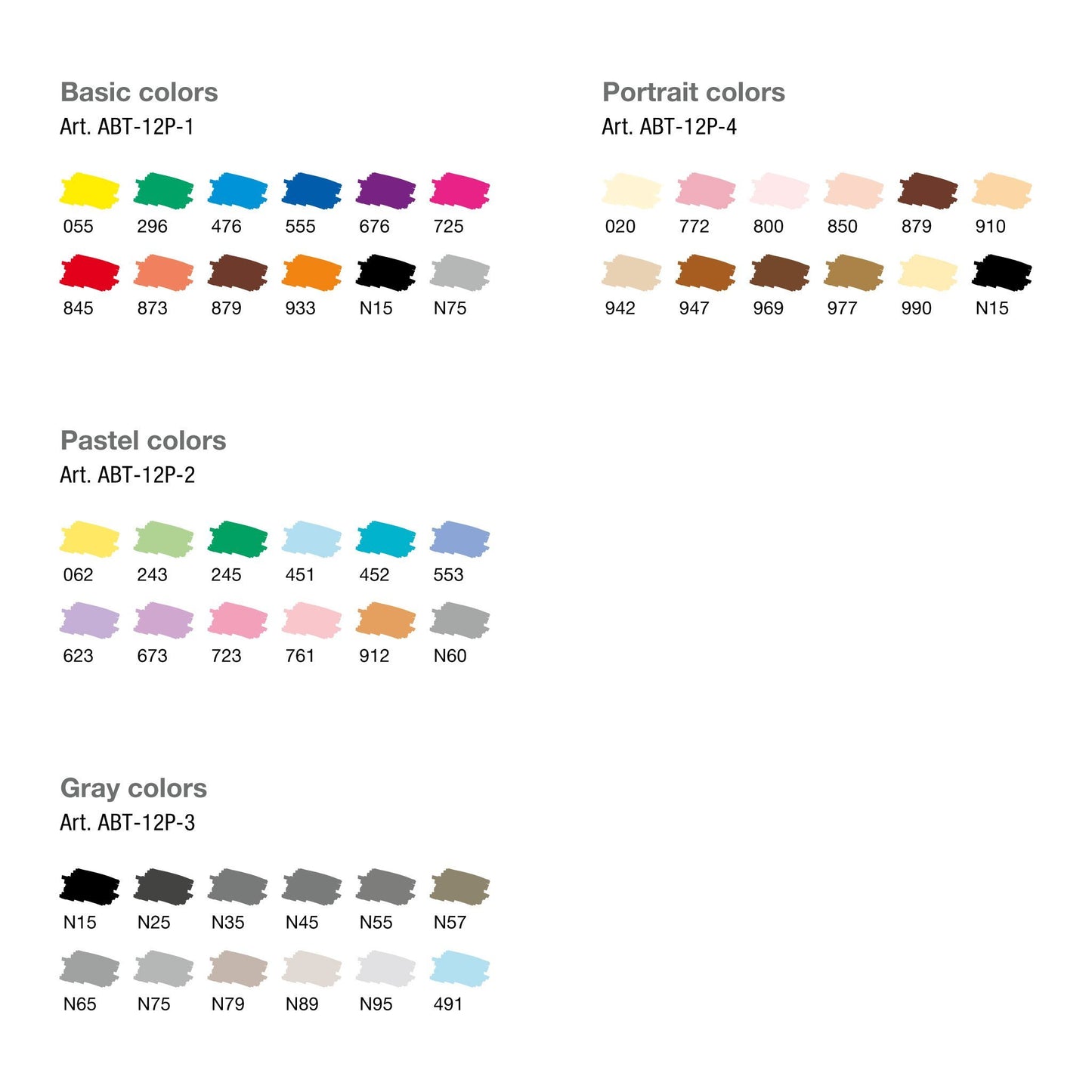 Tombow ABT Dual Brush Pens - Primary Colours - 12-pack - Create A Little Magic (Pty) Ltd