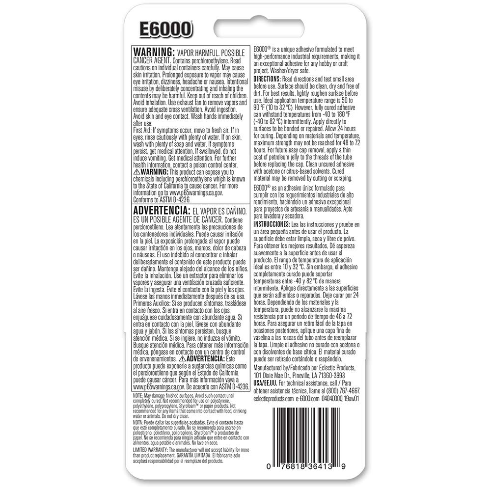 Original E6000 Multi-Purpose Industrial Adhesive – Clear
