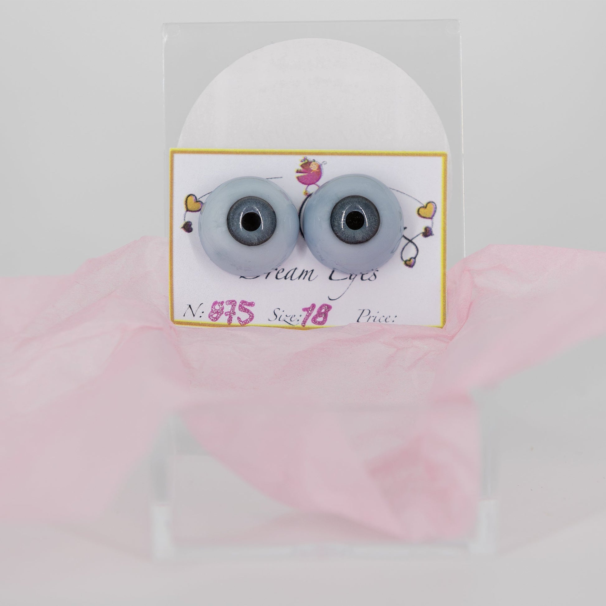 18mm Misty Grey Blue Carola Carolls Resin Eyes - #875 - Create A Little Magic (Pty) Ltd