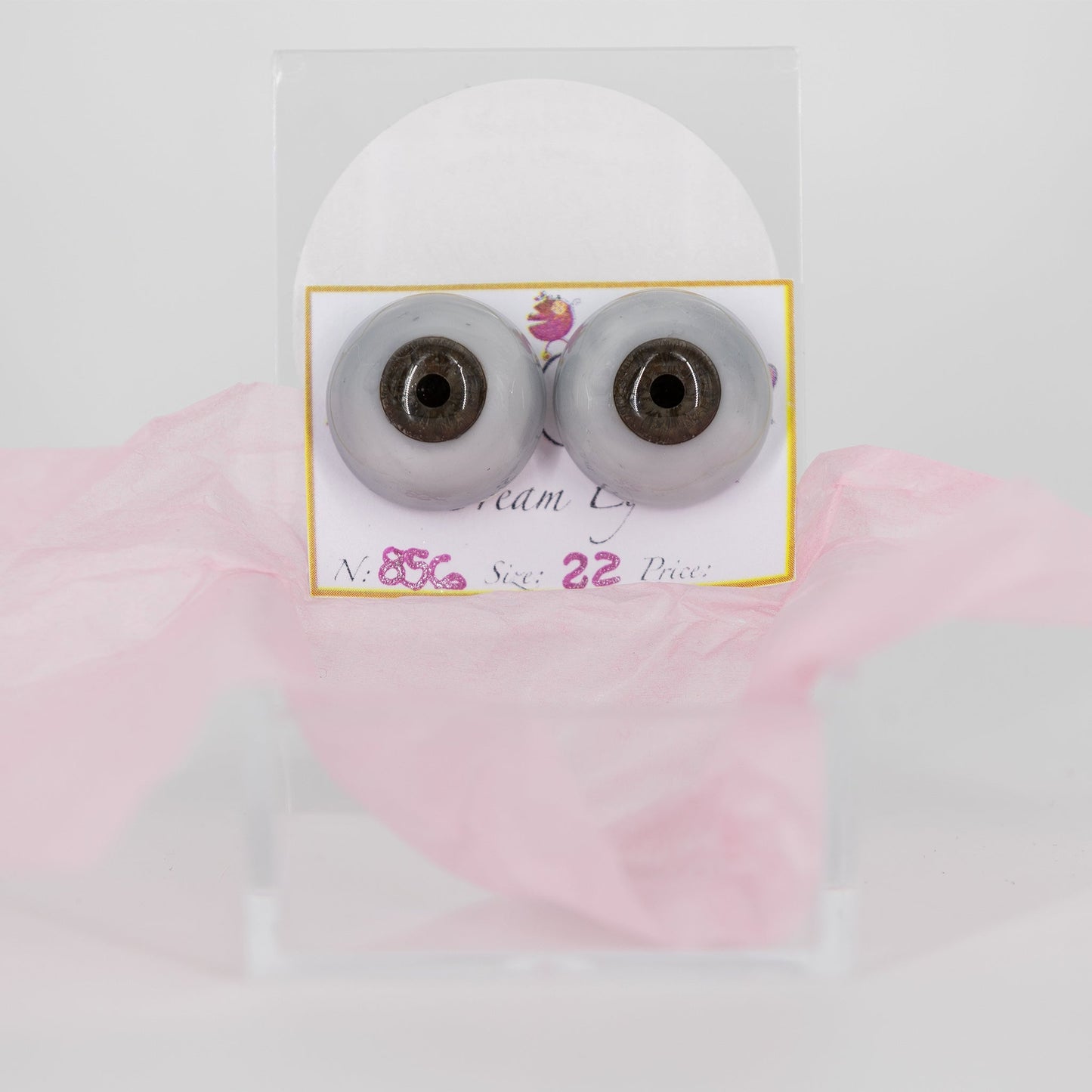 22mm Smoky Grey Carola Carolls Resin Eyes - #856 - Create A Little Magic (Pty) Ltd