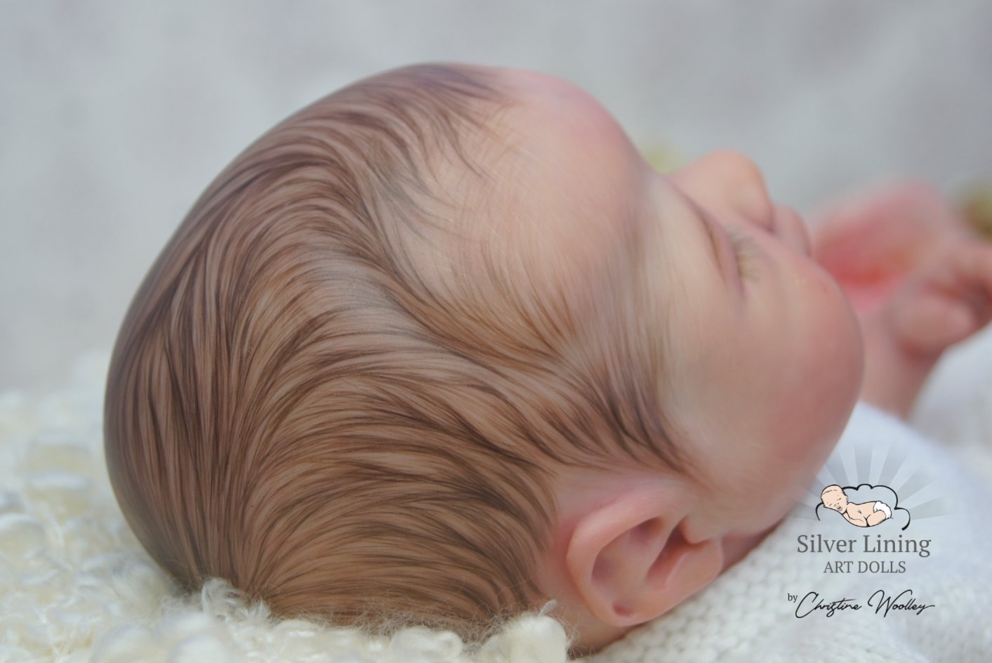 Brown Tutorial Set 3-D Reborn Hair Painting by Christine Woolley - Create A Little Magic (Pty) Ltd
