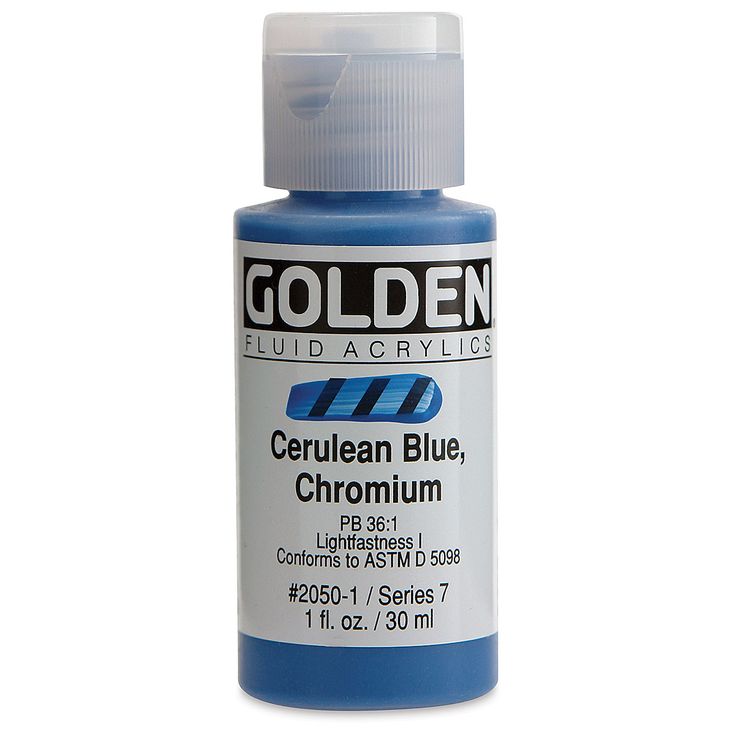Golden Fluid Acrylics - Cerulean Blue Chromium - 30ml - Create A Little Magic (Pty) Ltd