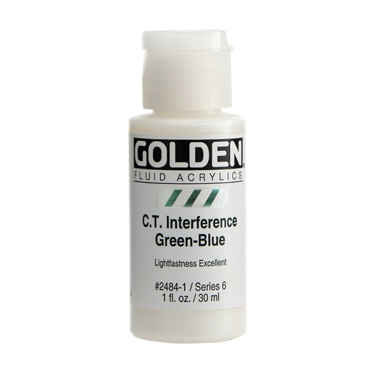 Golden Fluid Acrylics - C.T. Interference Green-Blue - 30ml - Create A Little Magic (Pty) Ltd