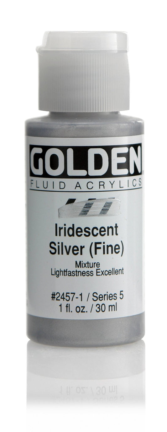 Golden Fluid Acrylics - Iridescent Silver (Fine) - 30ml - Create A Little Magic (Pty) Ltd
