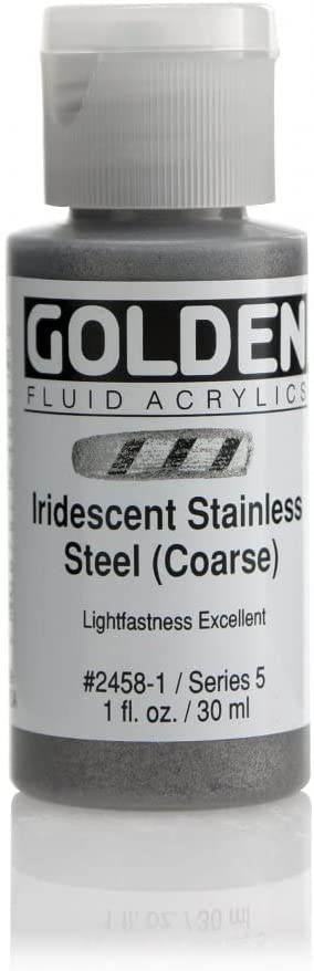Golden Fluid Acrylics - Iridescent Stainless Steel (Coarse) - 30ml - Create A Little Magic (Pty) Ltd