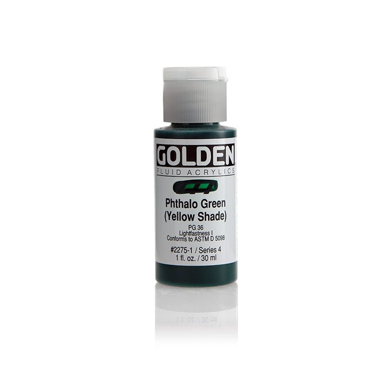 Golden Fluid Acrylics - Phthalo Green (Yellow Shade) - 30ml - Create A Little Magic (Pty) Ltd