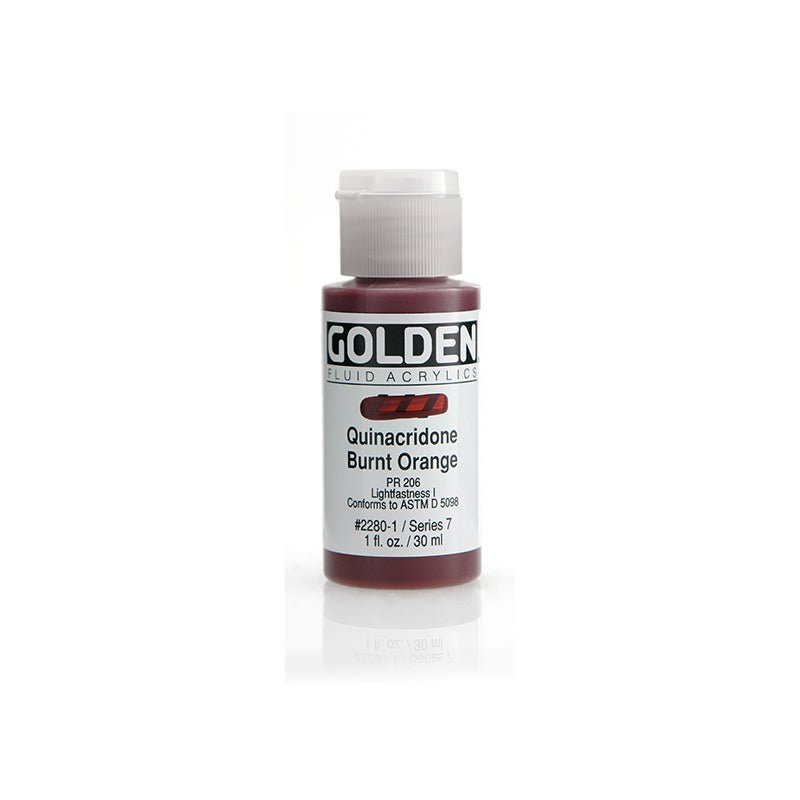 Golden Fluid Acrylics Quinacridone Burnt Orange 30ml