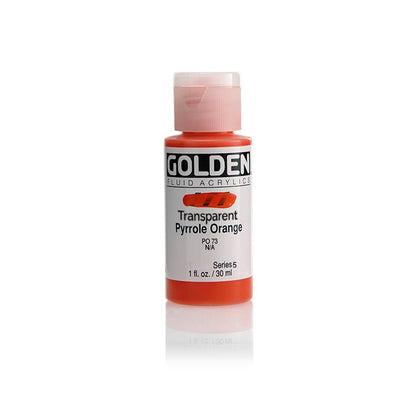 Golden Fluid Acrylics - Transparent Pyrrole Orange - 30ml - Create A Little Magic (Pty) Ltd
