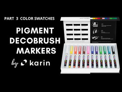 Karin PIGMENT DecoBrush Violet-Blue Colours Collection - 12 pc Set
