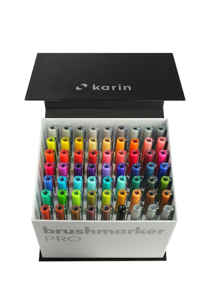 Karin Brushmarker PRO - Mega Box - 60 Colours + 3 Blender Set - Create A Little Magic (Pty) Ltd