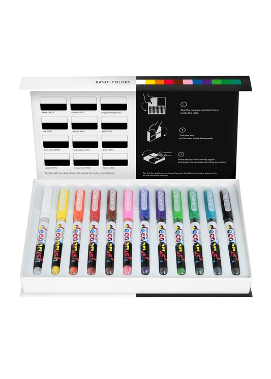 Karin DecoBrush Basic Colours Collection - 12 pc Set - Create A Little Magic (Pty) Ltd