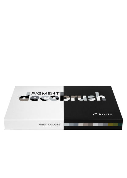 Karin DecoBrush Grey Colours Collection - 12 pc Set - Create A Little Magic (Pty) Ltd