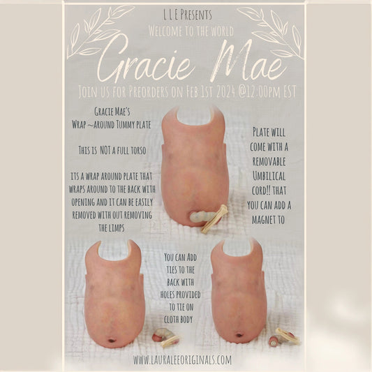 ***PRE ORDER DEPOSIT*** Gracie Mae Belly Plate and Umbilical Cord by Laura Lee Eagles - Create A Little Magic (Pty) Ltd