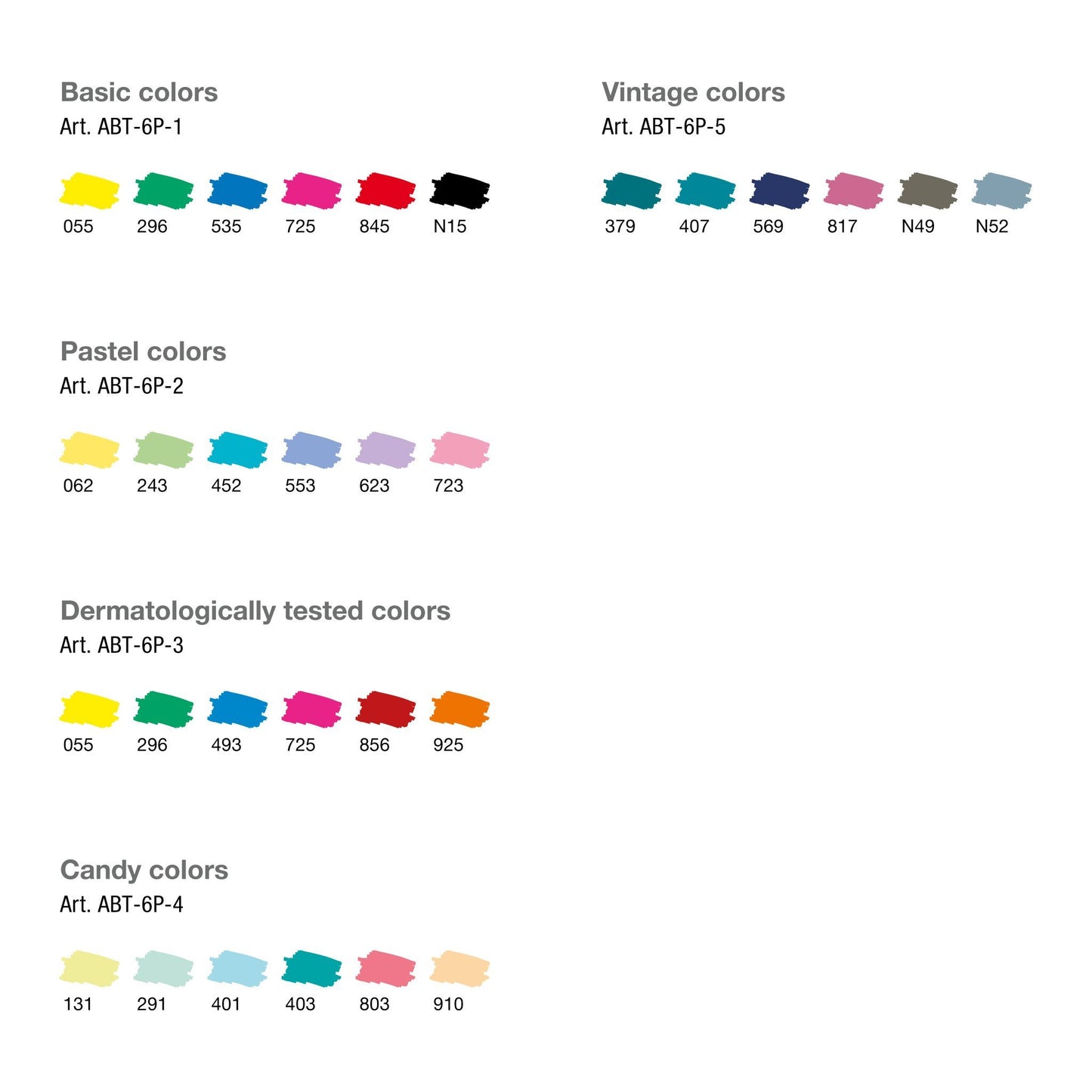 Tombow ABT Dual Brush Pens - Vintage Colours - 6-pack - Create A Little Magic (Pty) Ltd