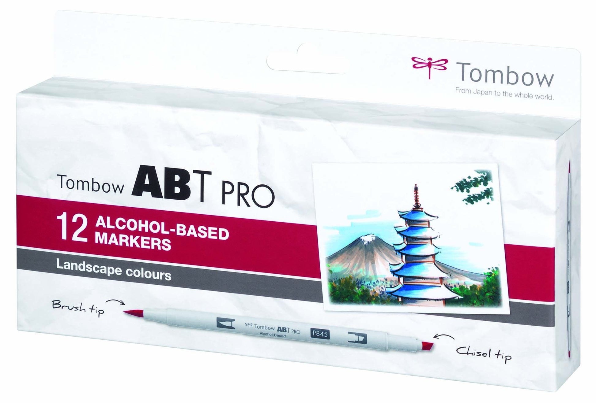 Tombow ABT PRO Alcohol-Based Marker Set - Landscape Colours - 12 pcs - Create A Little Magic (Pty) Ltd