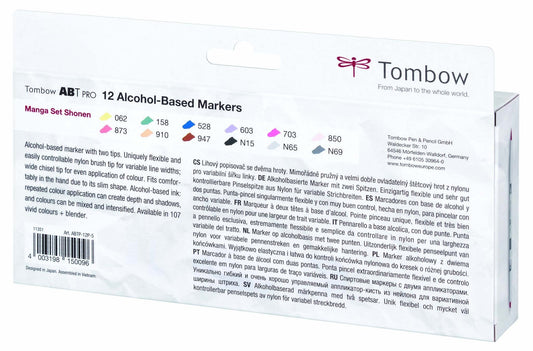 Tombow ABT PRO Alcohol-Based Marker Set - Manga - Shonen - 12 pcs - Create A Little Magic (Pty) Ltd