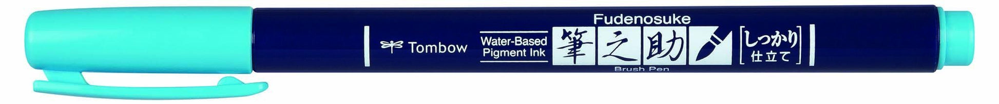 Tombow Fudenosuke Neon Brush Pen - Neon Blue - Create A Little Magic (Pty) Ltd