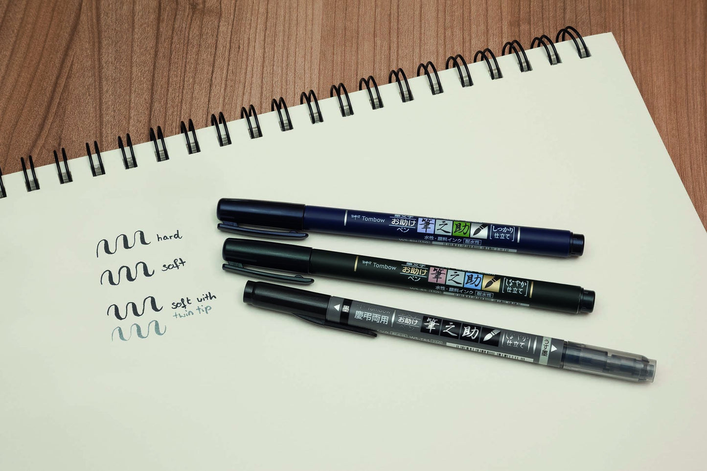 Tombow Fudenosuke Twin Tip Brush Pen - Black/Grey - Create A Little Magic (Pty) Ltd